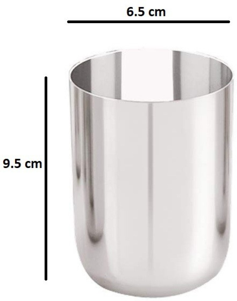 GHH Plain Stainless Steel Tumbler Set (370 ml, Grey, 7.6 cm) Price - Buy  Online at Best Price in India