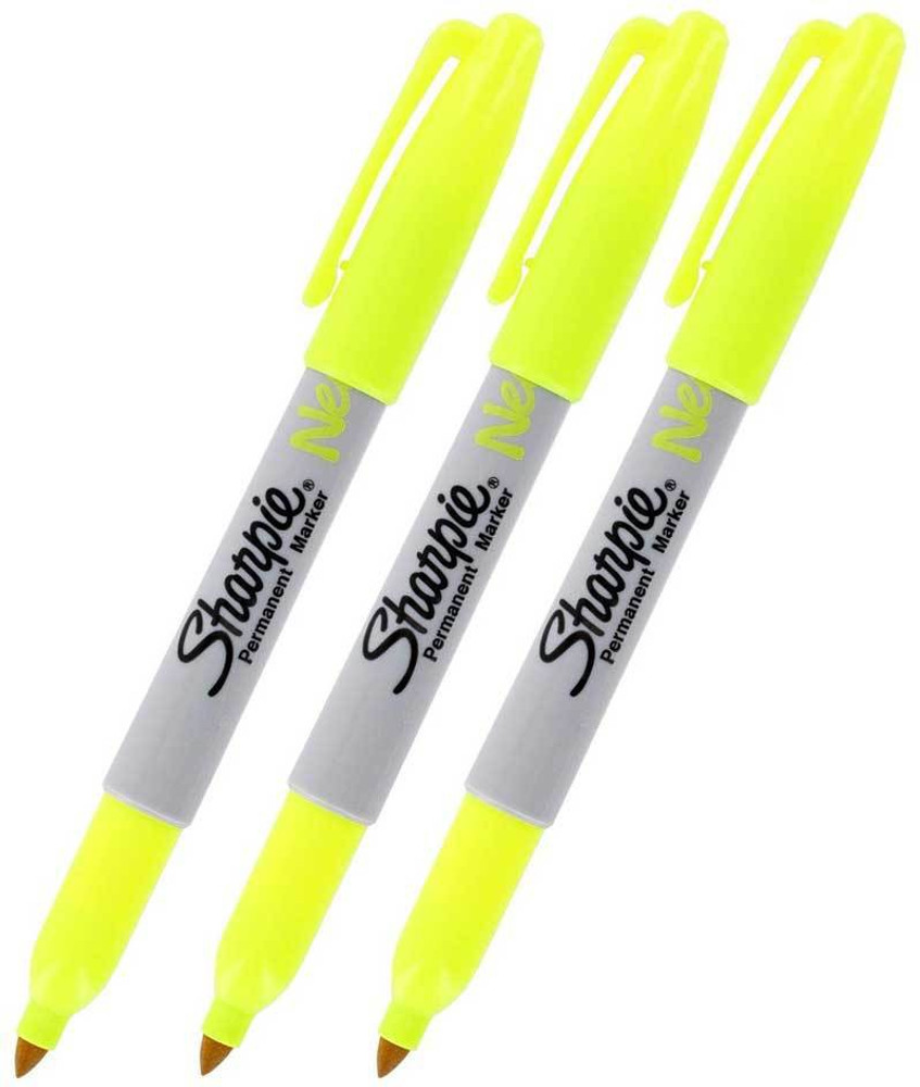 Yellow permanent deals marker pens