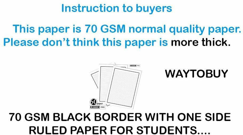 Flipkart WAYTOBUY A4 60 Sheets Normal Quality 70 GSM