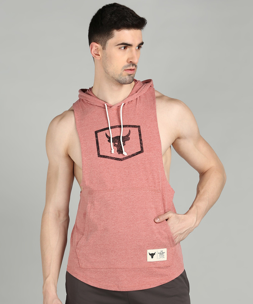 Rock sleeveless shirt project rock under armour hoodie men vest shop