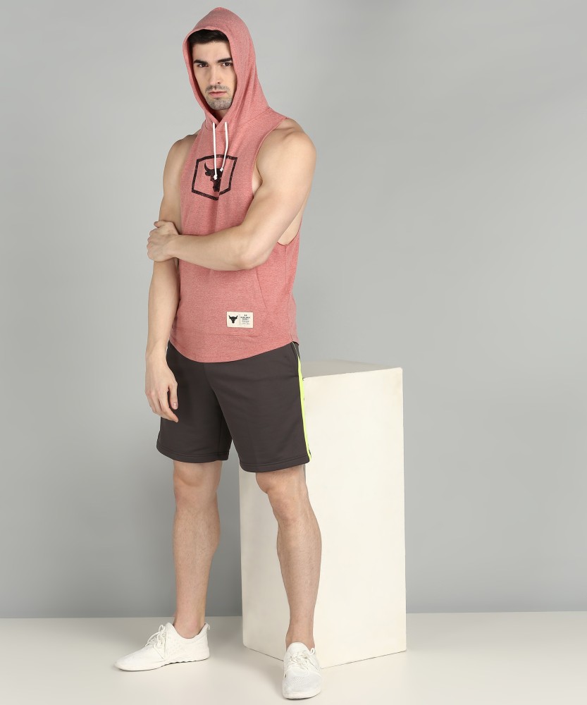 UNDER ARMOUR Project Rock Graphic Print Men Hooded Neck Pink T-Shirt - Buy UNDER  ARMOUR Project Rock Graphic Print Men Hooded Neck Pink T-Shirt Online at  Best Prices in India