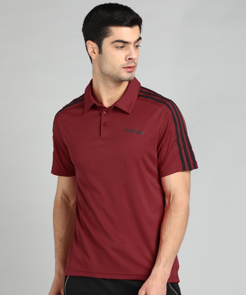 Adidas maroon sale polo