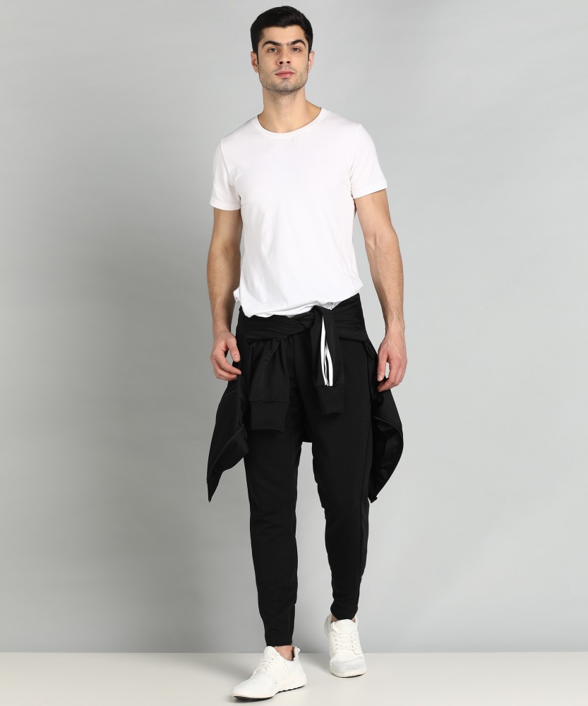 adidas Mens Neo French Terry 3 Stripe Jogger Sweat Pants Black Large   Amazonin Fashion