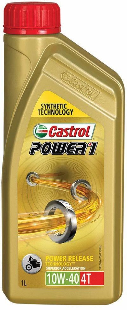 Huile moto Castrol Power 1 Racing 4T 10W40 Full Synthetic 4 Litres + Filtre  à Huile