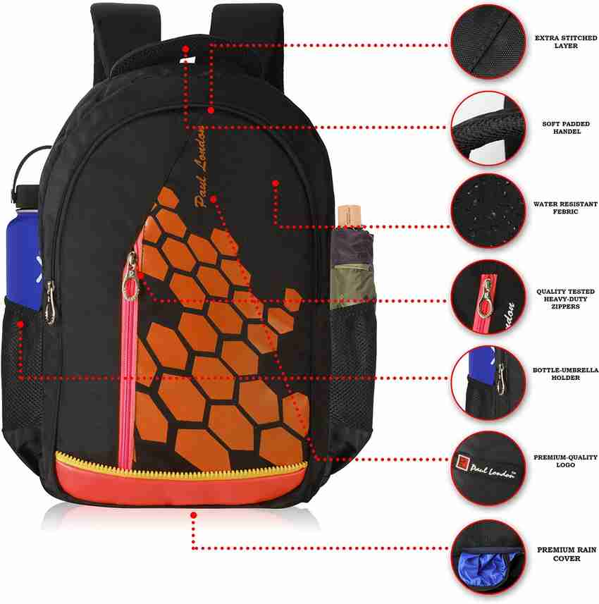 Paul London Pixel Plus 35 L Laptop Backpack Black Price in India