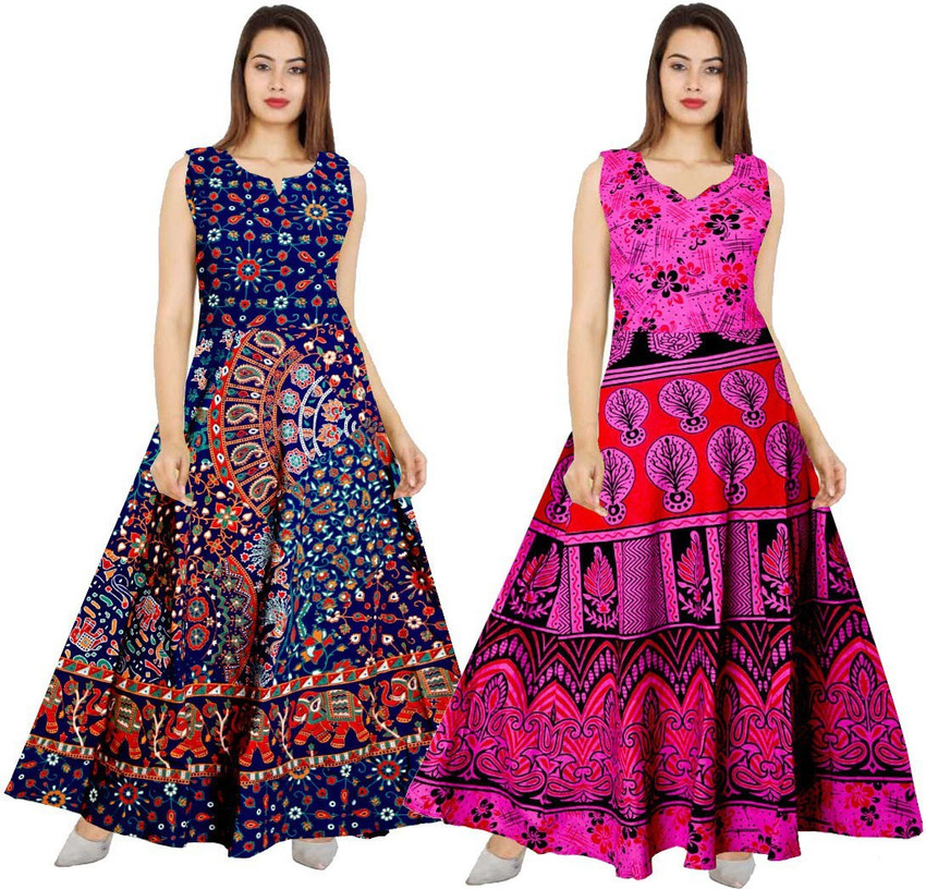 Mudrika women's shop maxi multicolor dress