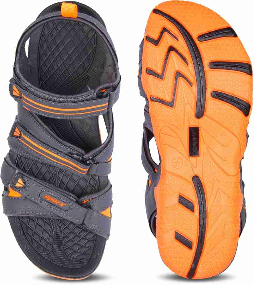 Sparx SS 493 Men Grey Orange Sandals