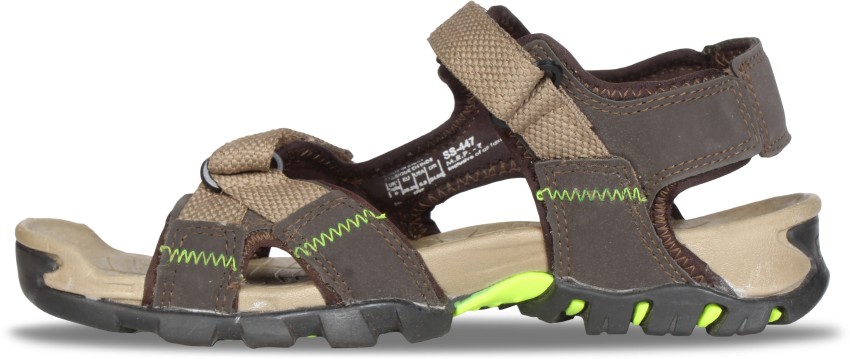 Sparx Sparx Men SS 447 Camel Fluorescent Green Floater Sandals Men