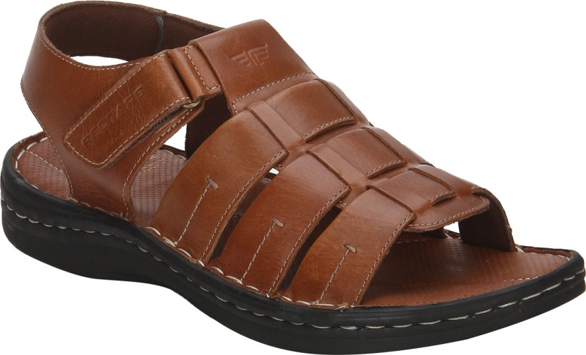 Red tape mens leather velcro sales closure sandals