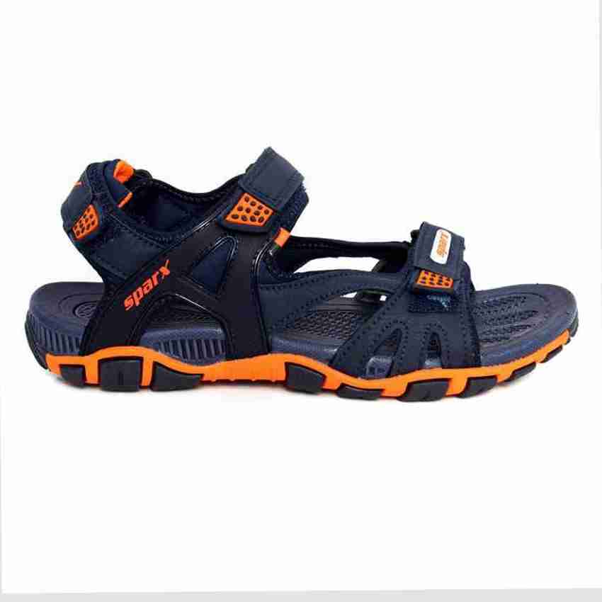 Sparx Men Navy Blue Orange Sandals Buy Sparx Men Navy Blue