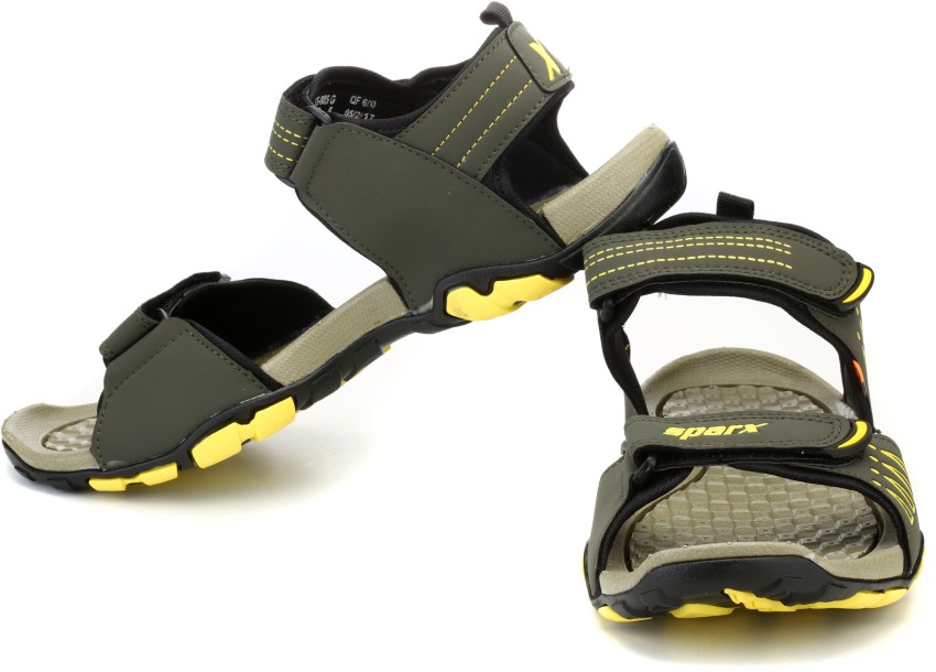 Sparx SS 805 Men Olive Yellow Sandals Buy Sparx SS 805 Men