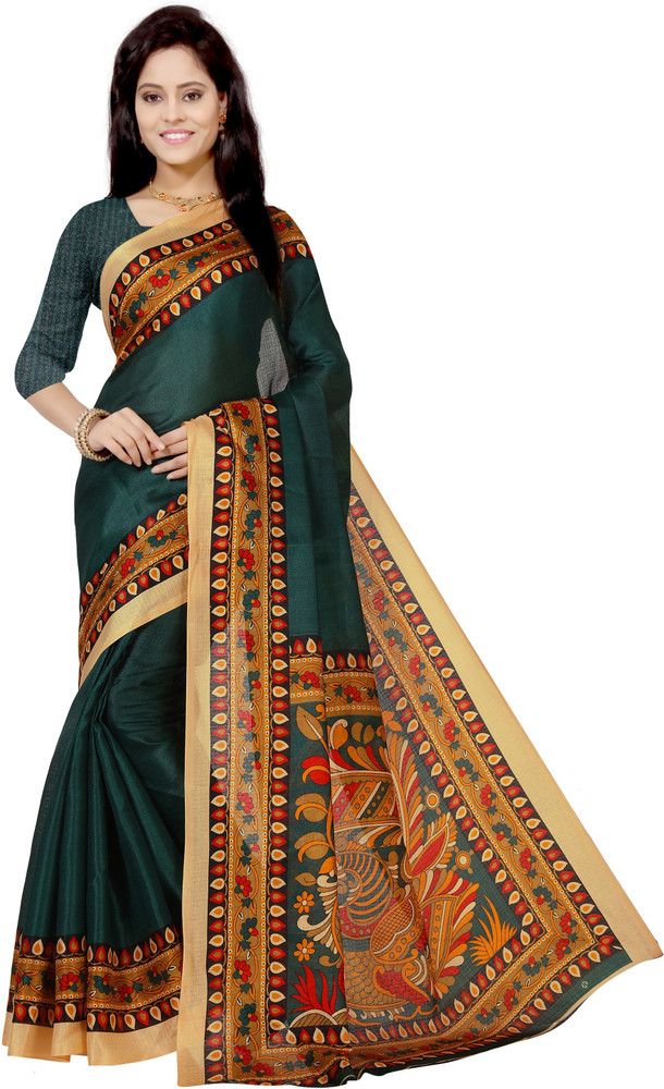 Buy RAJVISTORE Floral Print Bollywood Georgette Chiffon Green Light Green  Sarees Online  Best Price In India  Flipkartcom