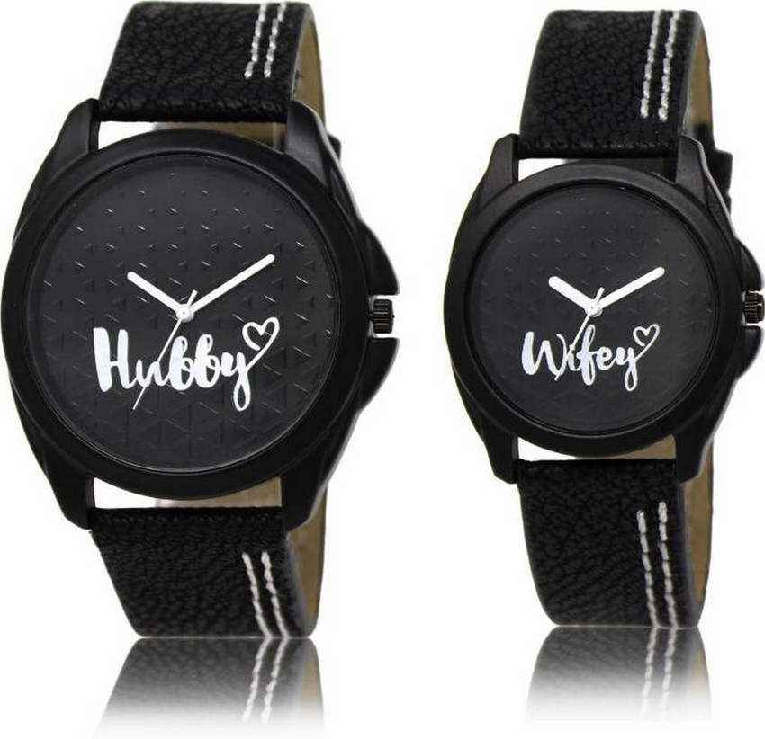LOREM LR 31 234 Couple Watches With Attractive Hubby Wifey Black Leather Analog Watch For Couple Buy LOREM LR 31 234 Couple Watches With Attractive Hubby Wifey Black Leather Analog Watch