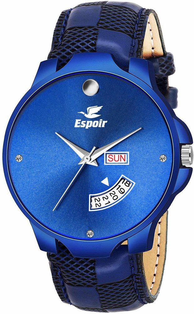 Espoir analog blue dial men's on sale watch