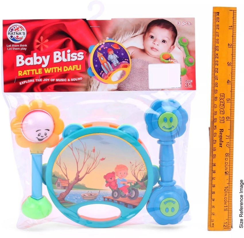 Ratnas Musical Baby bliss rattle set 3 pcs with dafli Rattle Price