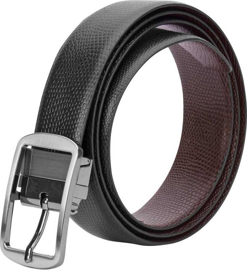 Buy CLUB SPUNKY Reversible PU-Leather (Vegan) belt for men stylish branded,  Black & Brown Color