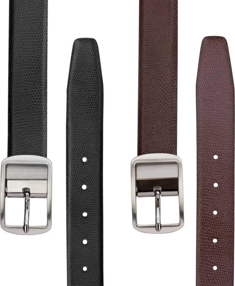 Buy CLUB SPUNKY Reversible PU-Leather (Vegan) belt for men stylish branded,  Black & Brown Color