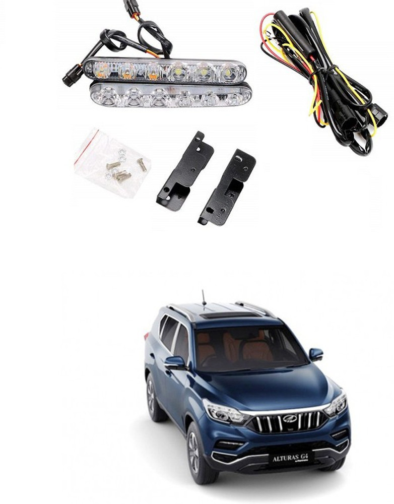 PRTEK Car DRL 6 LED With Turn Indicator Function Daytime Running