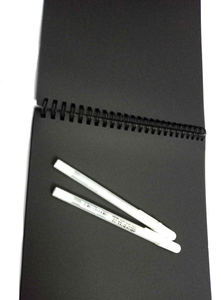 Premium Photo  Black page notebook