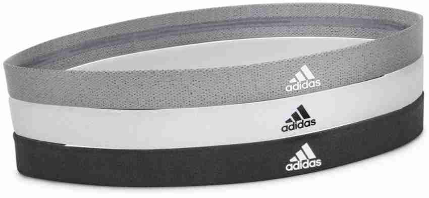 ADIDAS Sports Hair Bands Black White Grey 3 pack Fitness