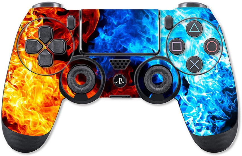 GADGETSWRAP PS4C3717 - Printed Red Blue Flames Skin For PS4 Controller  (With Matte Lamination) Gaming Accessory Kit - GADGETSWRAP : Flipkart.com