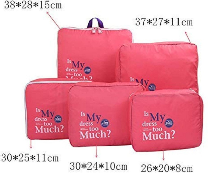 5Pcs Set Waterproof Travel Storage Bags Clothes Packing Carrying Bag Luggage  Organizer Storage Bag