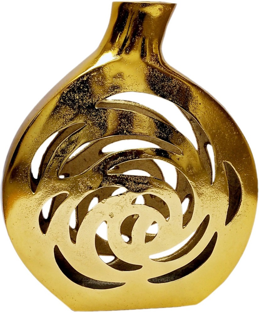 Buy Brass gallery Moon Shape Vase Gold Metal Moon Shape Flower Pot (Moon  Shape Leaf Vases) Online at Low Prices in India 