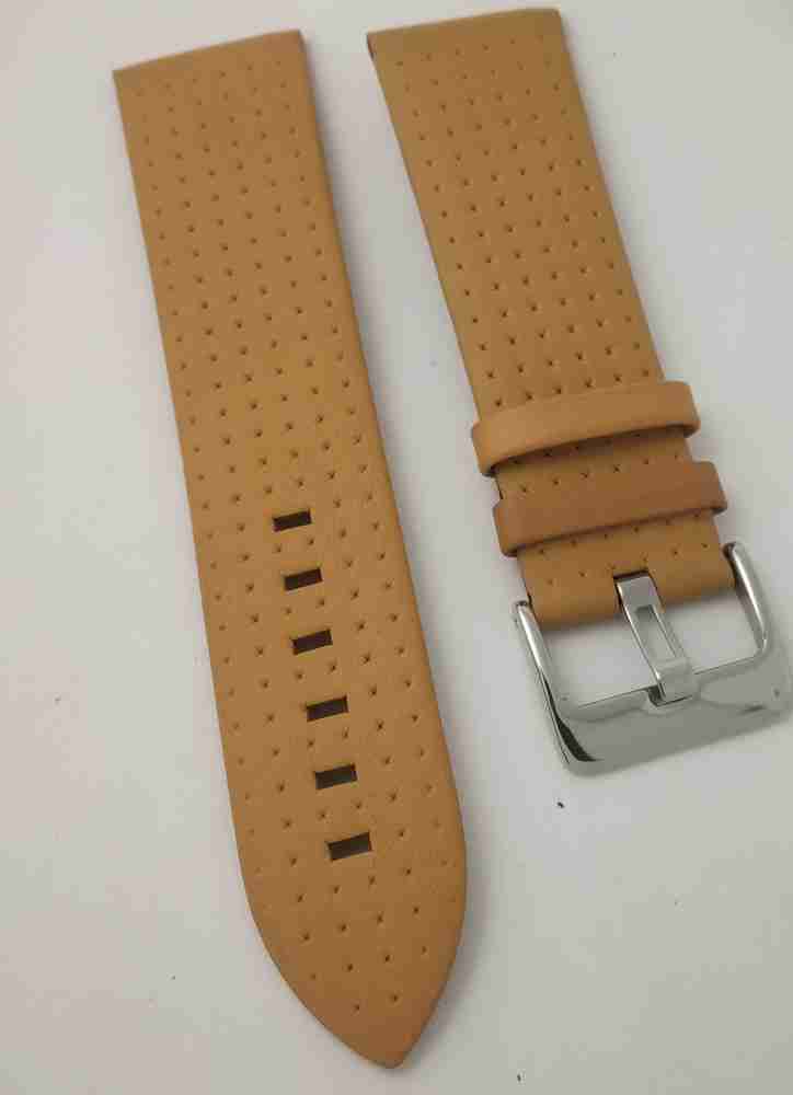 uberjewels Orange Beige Perforated Leather Watch band for 24mm Lug width 24 mm Genuine Leather Watch Strap Price in India Buy uberjewels Orange Beige Perforated Leather Watch band for 24mm Lug width 2...