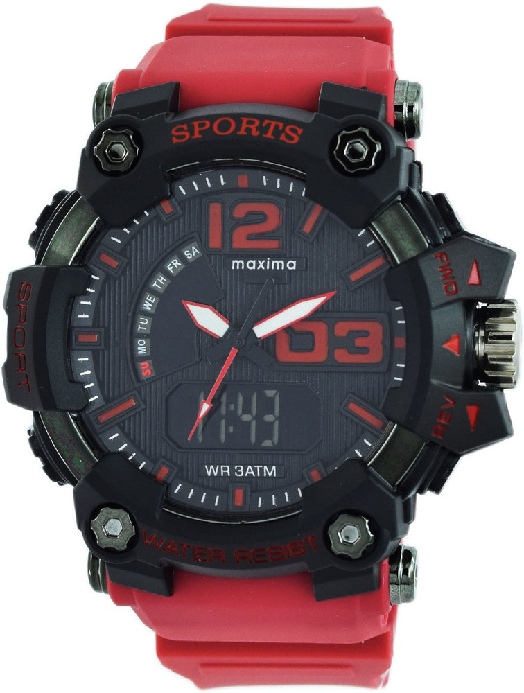 Maxima analog digital watch best sale