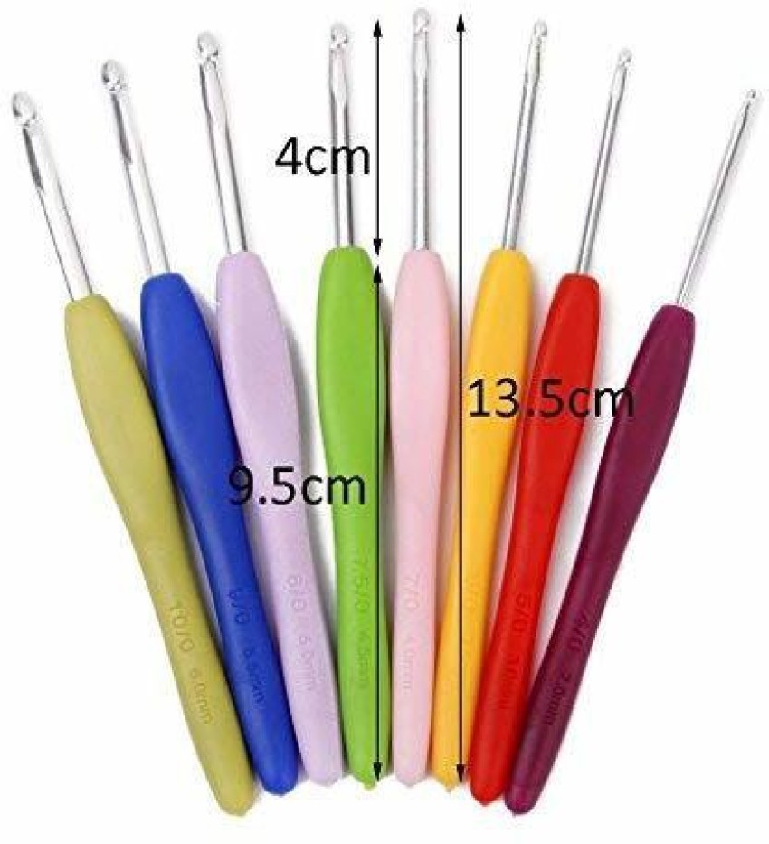 Vardhman Aluminum Multicolor Crochet Hooks 5.50 to 8 mm, pack of 5  knitting, MADE IN INDIA pins Hand Sewing Needle Price in India - Buy  Vardhman Aluminum Multicolor Crochet Hooks 5.50 to