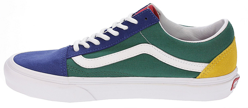 Old skool vans yellow blue green on sale