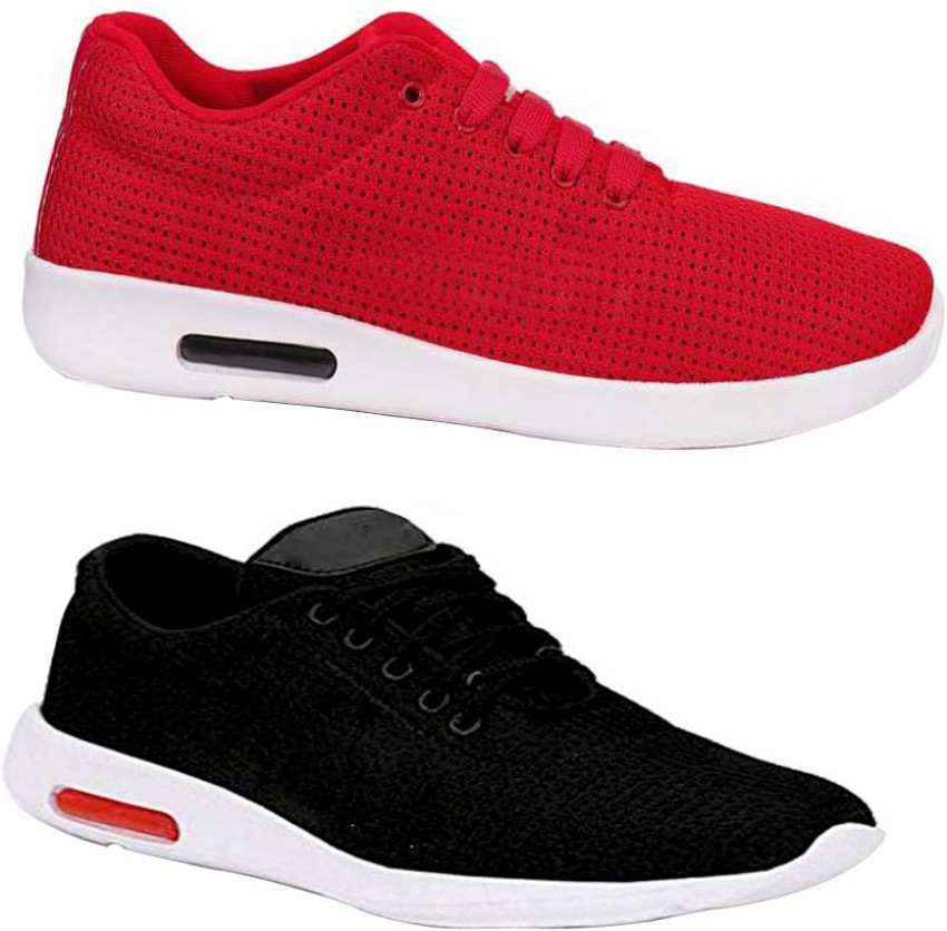 Shoes black 2025 and red combination