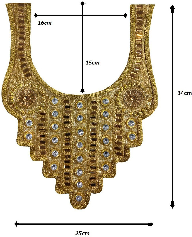 Utkarsh Gota Zari Work Diy Neck Patches for Women Clothing suit