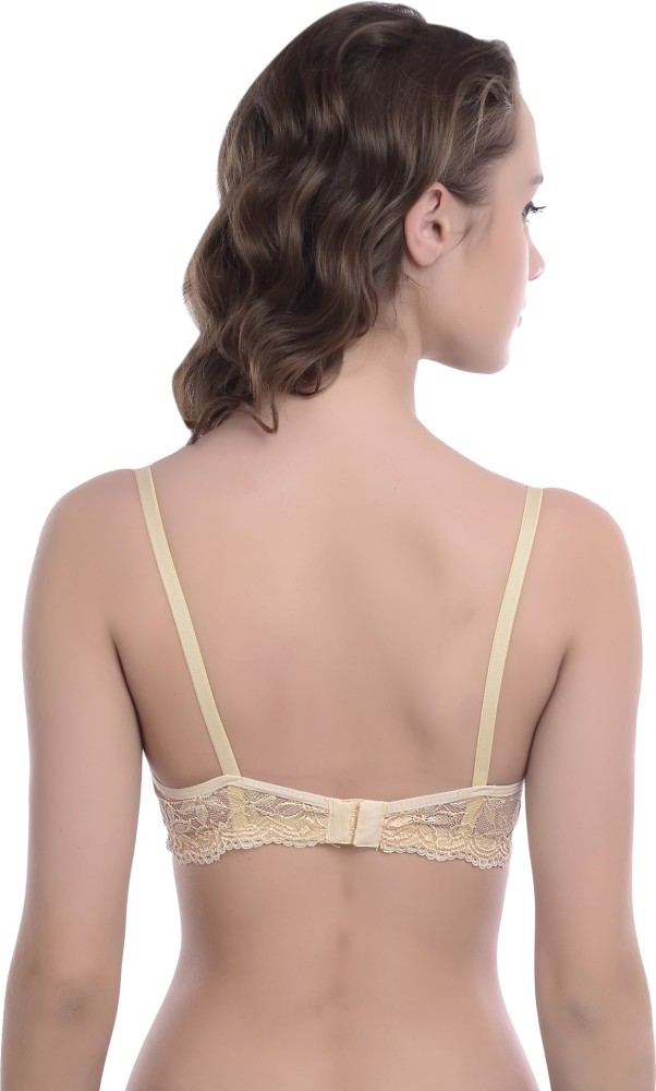 Buy GLAMORAS Women Cotton Soft Pad Non Wired Full Coverage Adjustable &  Removable Straps Bra, Size-32B, Color-Beige at