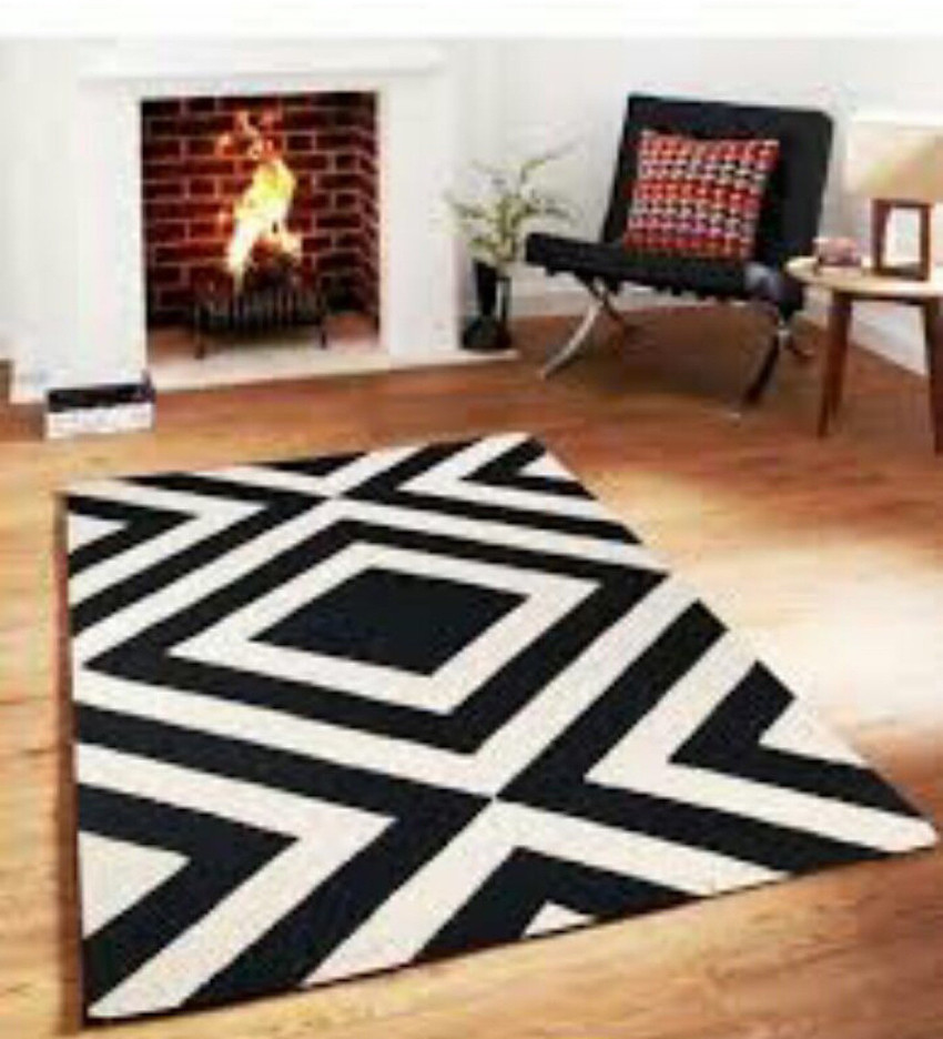 shopgallery Black White Polyester Carpet Buy shopgallery Black