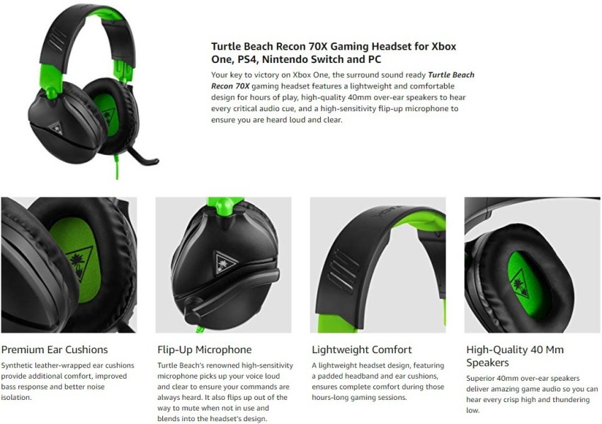 Turtle beach recon 70x gaming clearance headset