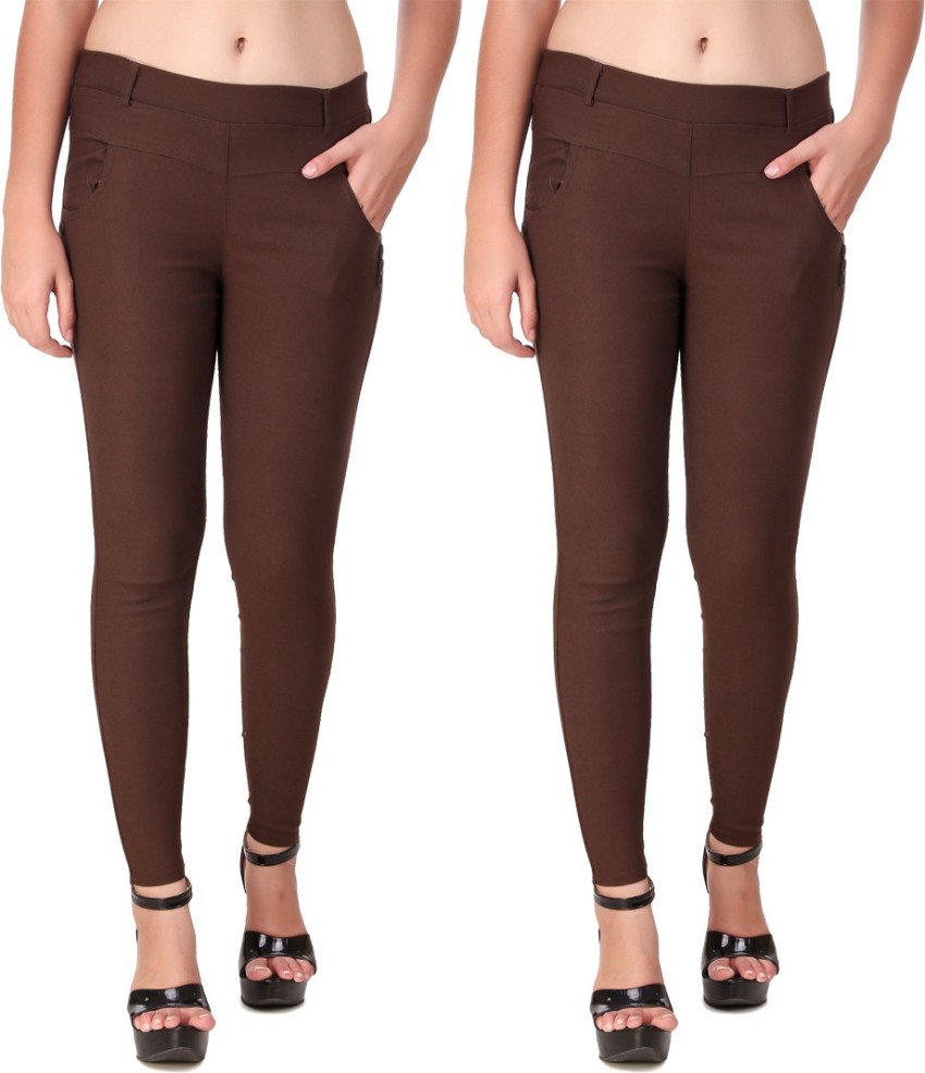 Coffee Brown Leggings - Buy Coffee Brown Leggings online in India