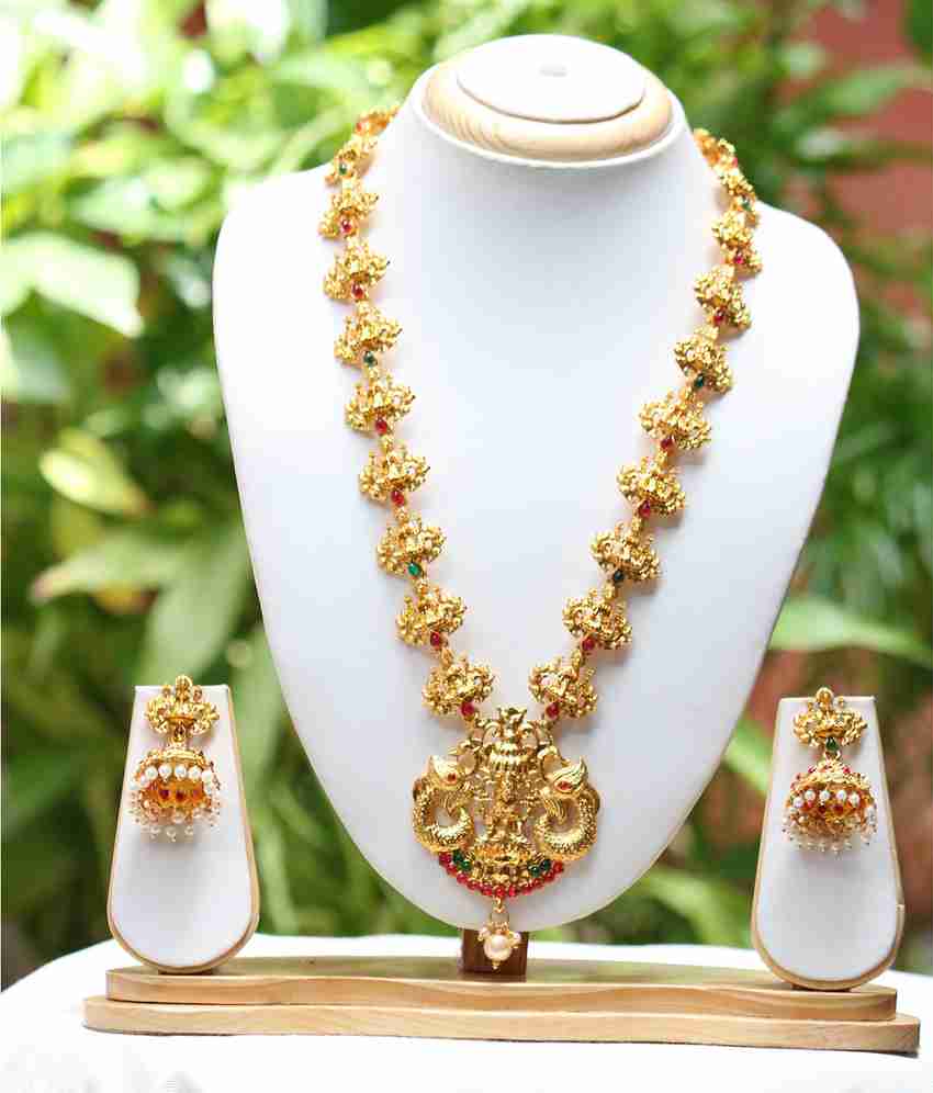 Swarajshop Alloy Gold plated Gold Jewellery Set Price in India Buy Swarajshop Alloy Gold plated Gold Jewellery Set Online at Best Prices in India Flipkart