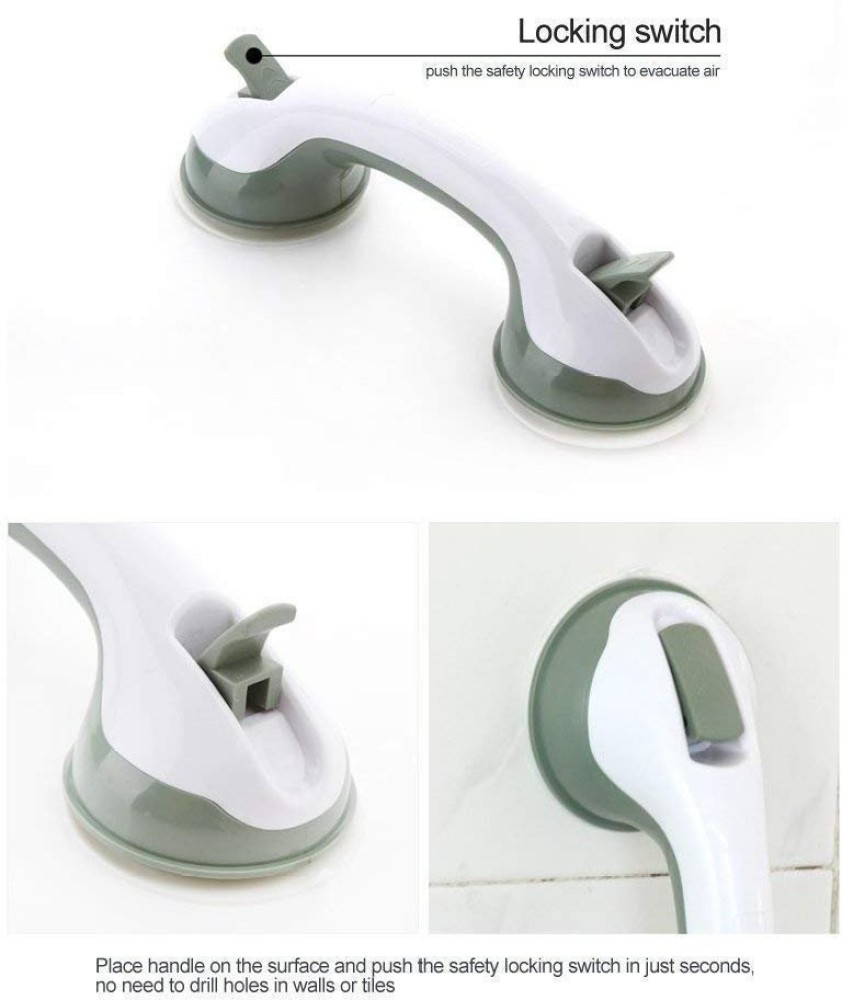 1pc Bathroom Suction Cup Grab Rack, Anti-slip Safety Handle For