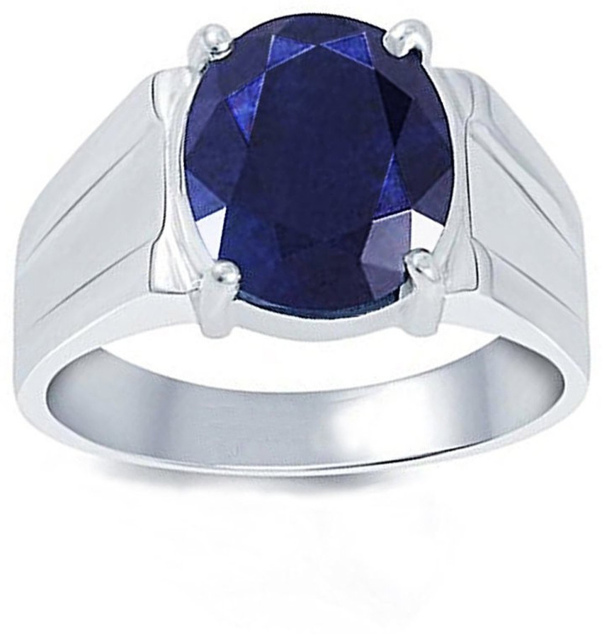 Original Gemstone AAA Certified 10.25 Ratti Blue Sapphire Ring