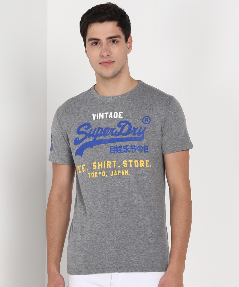 Superdry Mens Vintage Logo Tri T-Shirt Eclipse Navy Size L