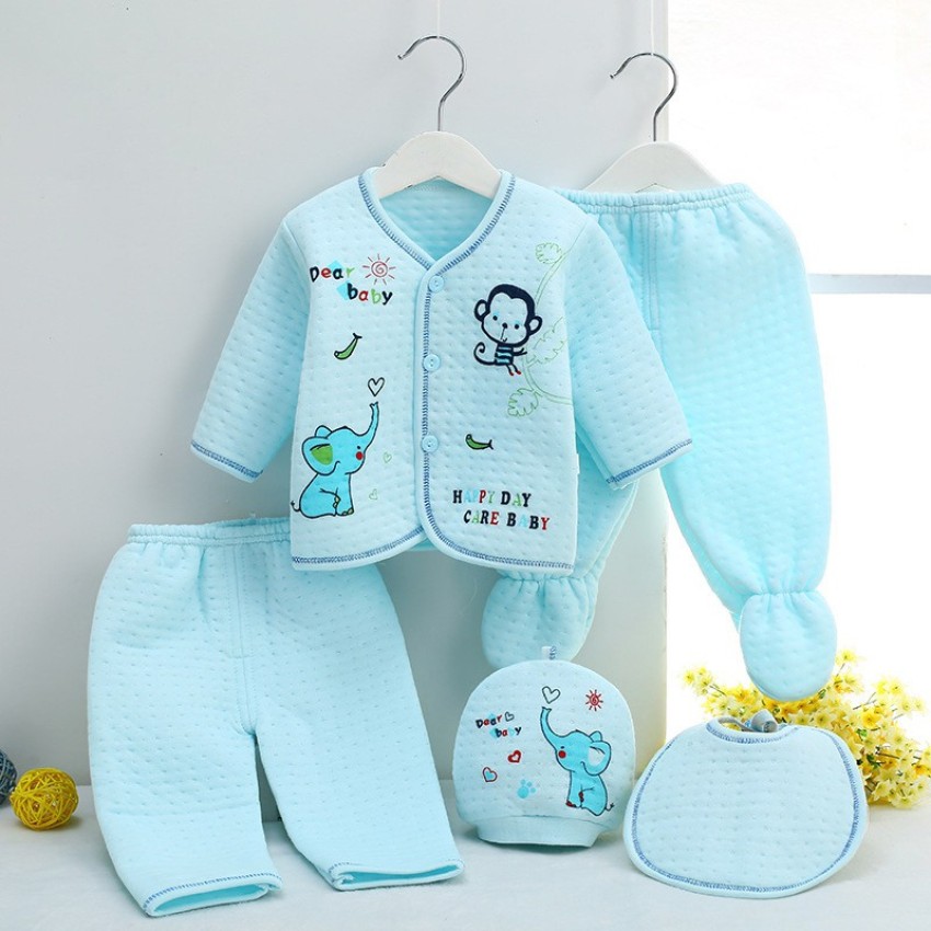 PIKIPOO Presents New Born Baby Winter Wear Keep warm Cartoon Printing  Clothe Sets Cotton -, Buy Baby Care Combo in India