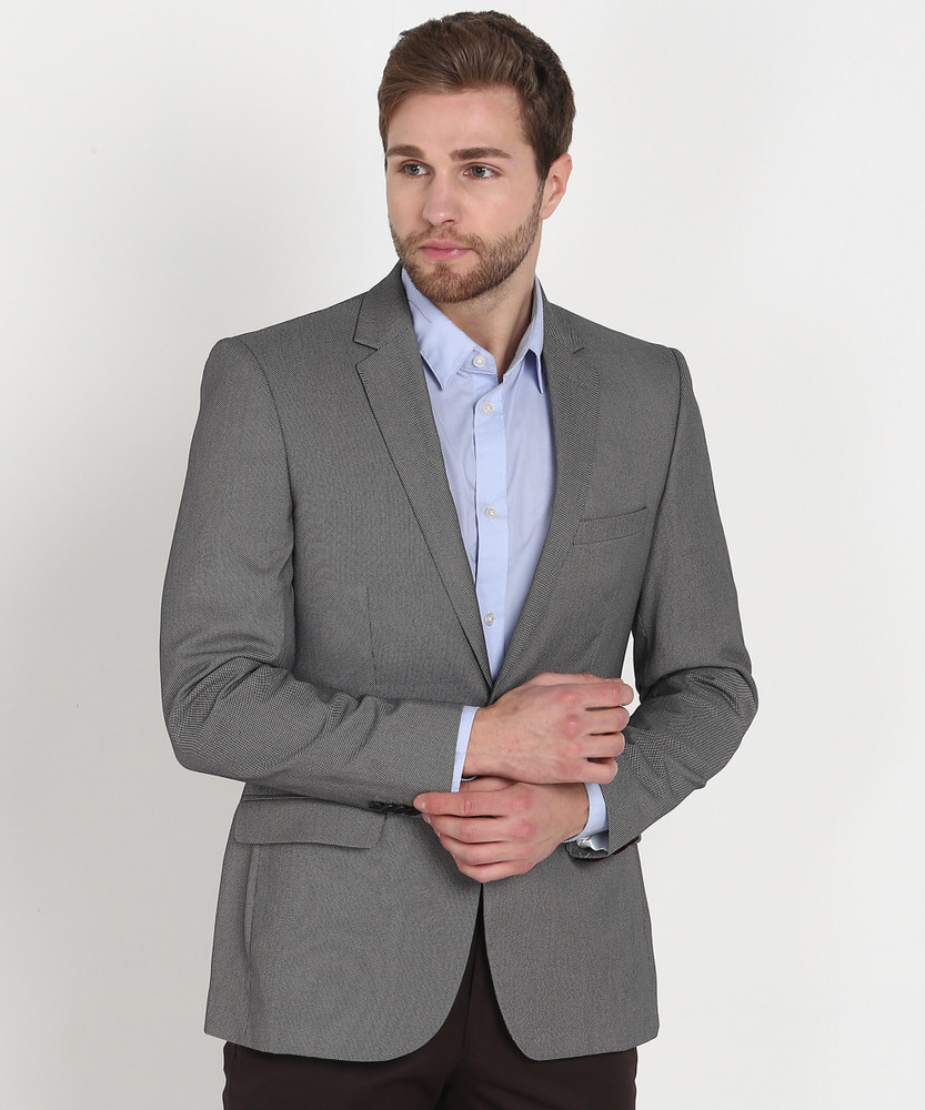 Raymond Self Design Single Breasted Formal Men Blazer Buy