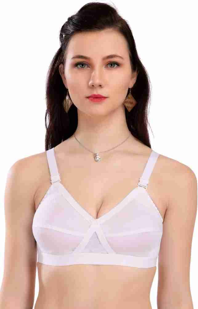 Buy Eve's Beauty Women White 32D Full Coverage Cotton Bra (32D