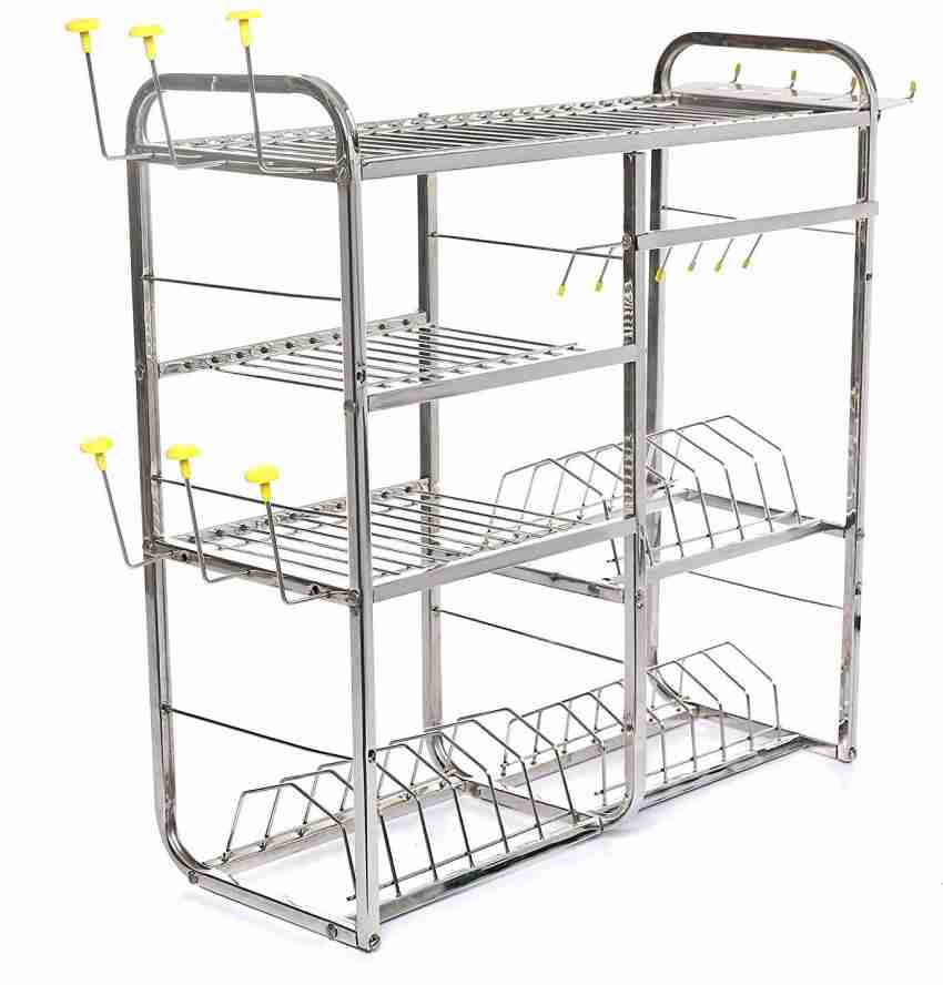 PALOMINO Wall Mount Kitchen Utensils Dish Rack, Stainless Steel Utensil  Rack/Stand, Dish Stand/Holder, Kitchen Organizer, Utensils Rack with  Plate & Cutlery…