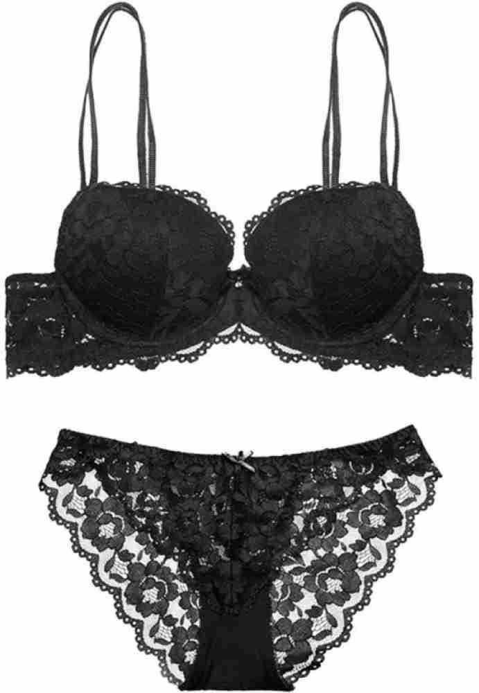 Yummy Bee Bra and Knickers Sets - Sexy Lingerie Set Women - Black