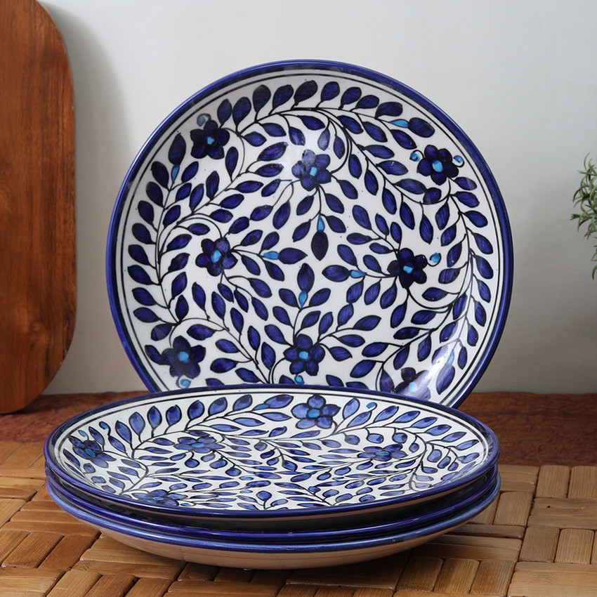 Blue ceramic outlet dinner plates