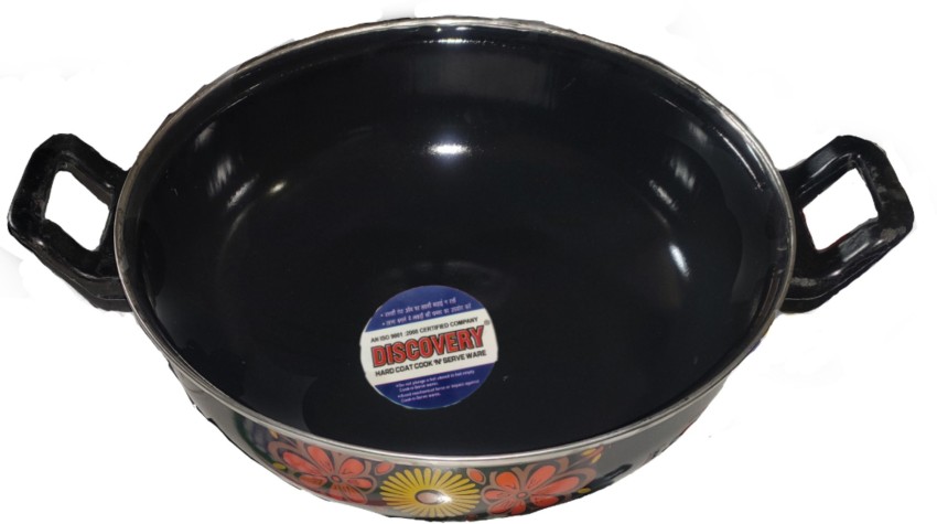 Trilonium Triple Seasoned Cast Iron Kadai 26 cm, Sleek, Weighs 2.4 kgs –  TRILONIUM