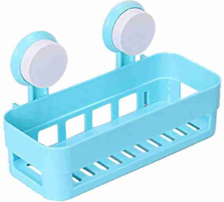 Buy Nipan Premium Plastic Bathroom Storage Stand Shelf Organization with  Rack Basket with Self Stick for Shampoo, Conditioner and Soap Storage Rack  (Green) Online at Best Prices in India - JioMart.