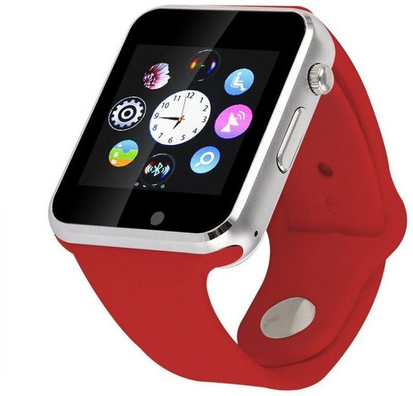 Mobile watch sale red colour